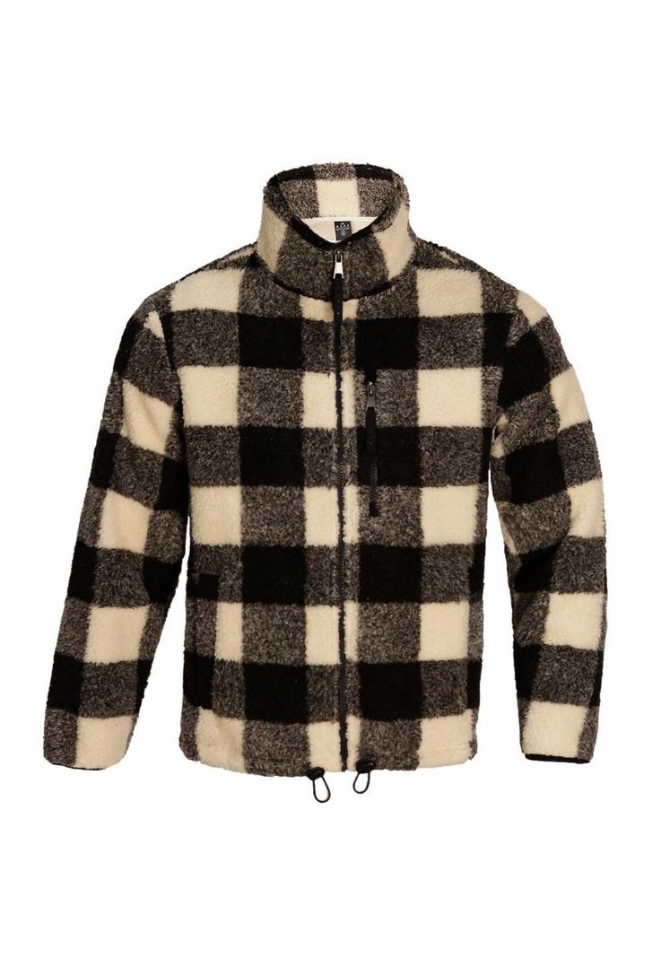 Sherpa Women Full Zipper Black Beige-0