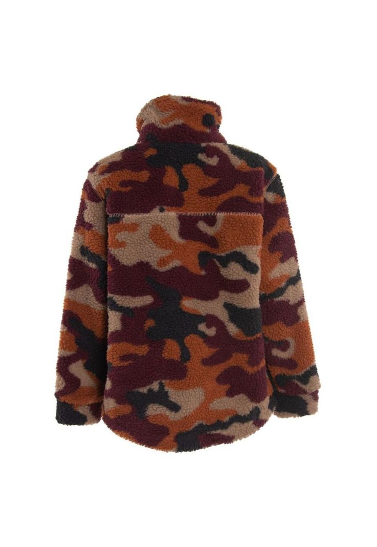 Poleron Boys Brown Camo Half Zip-2