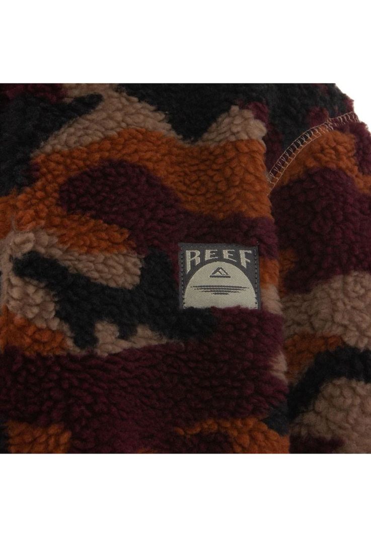 Poleron Boys Brown Camo Half Zip-3