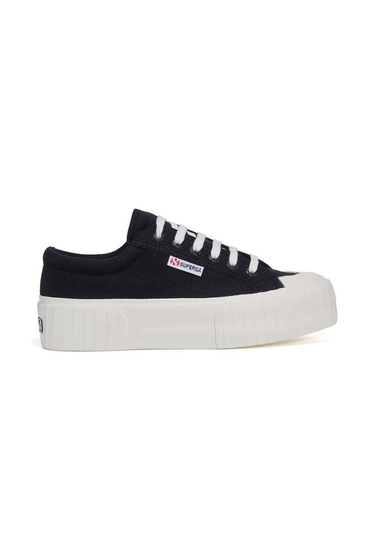 Zapatilla 2631 Stripe Platform Black White Negro 35