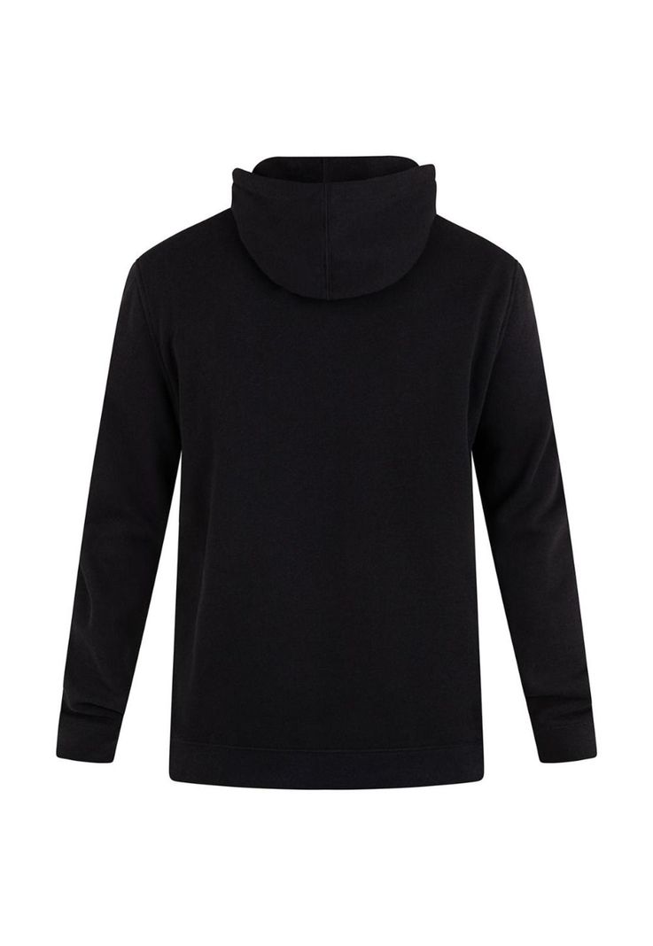 Poleron Hoodie One And Only Solid Fleece Black-1