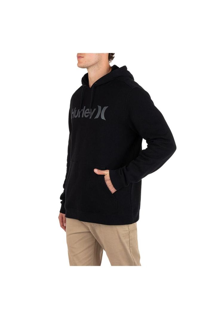 Poleron Hoodie One And Only Solid Fleece Black-2