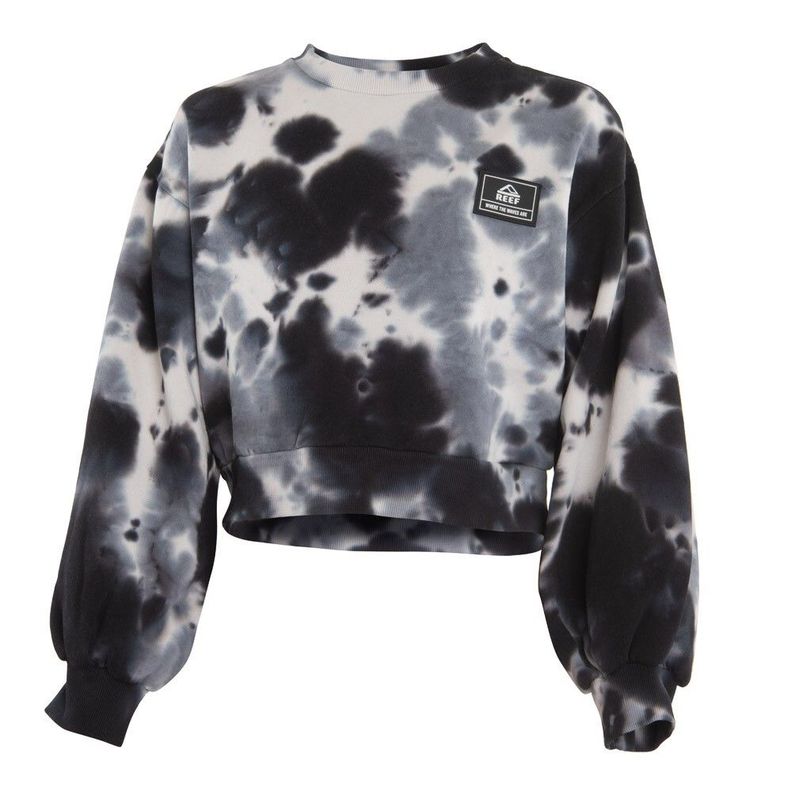 Poleron Girls Crop Black Grey White Negro 10