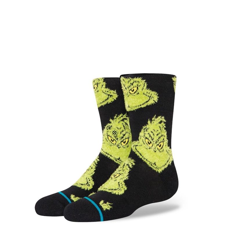 Stance Sock Kids The Grinch Mean One Black Negro M