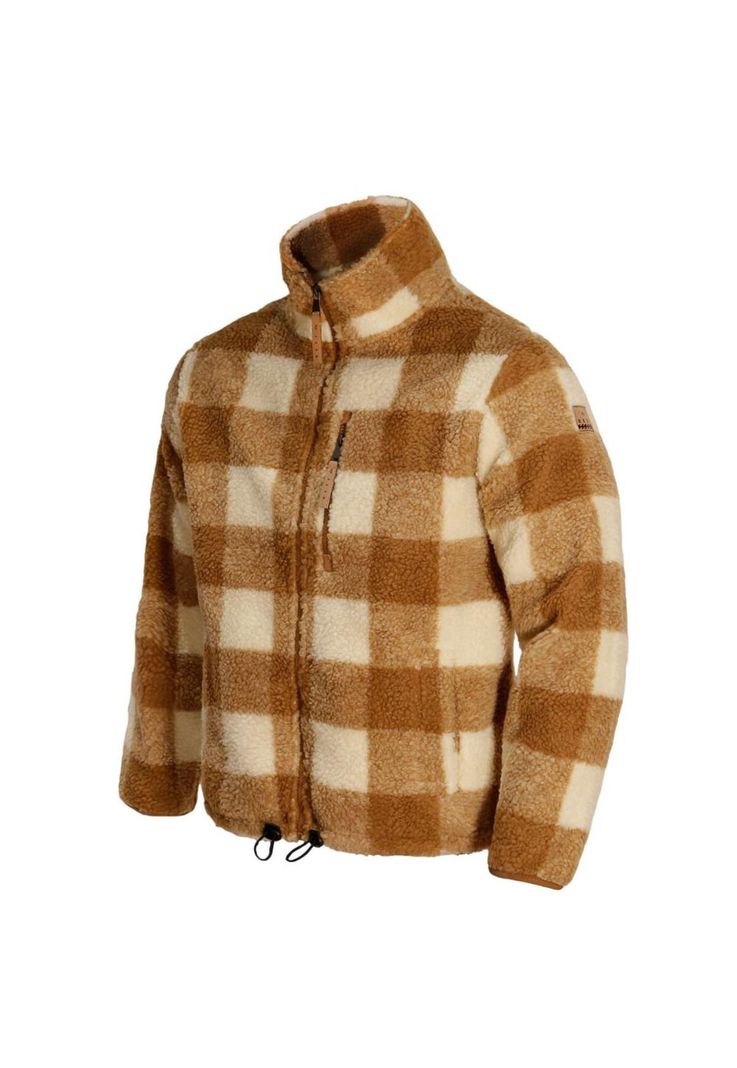 Sherpa Women Full Zipper Brown Beige-2