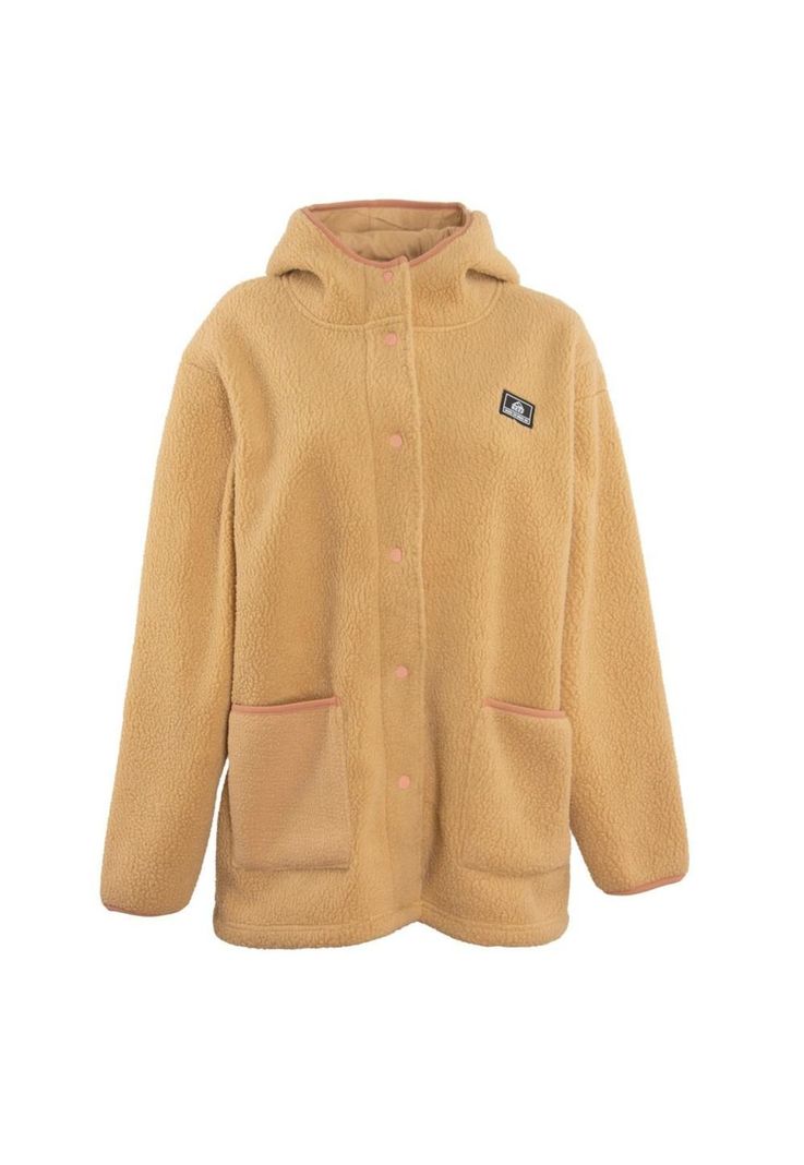 Chaqueta Women Sherpa Botones marrón-0