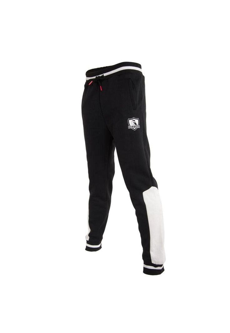 Pantalón Colo Colo Urbano Black And White Escudo-1