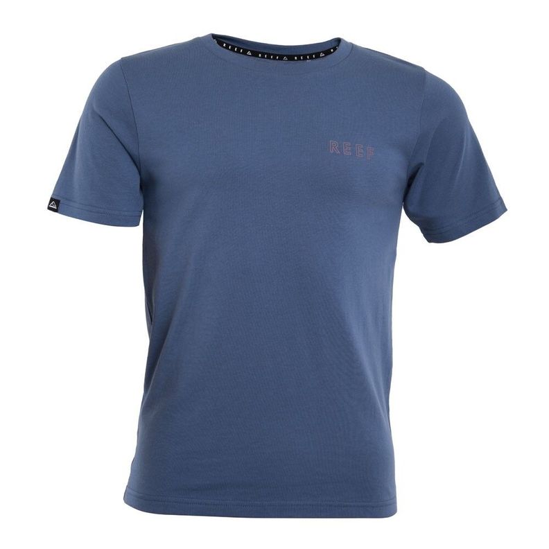 Polera Kids Palm Blue Burgundy Azul 10