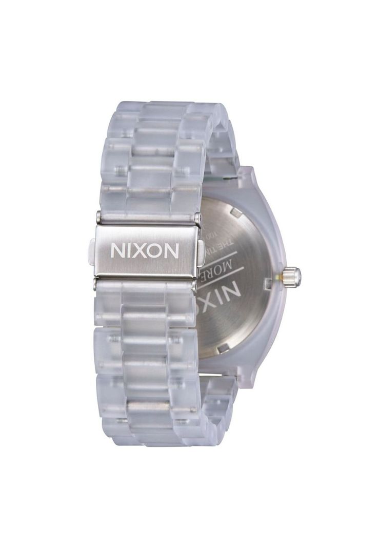 Reloj Time Teller Acetate Clear Silver-2