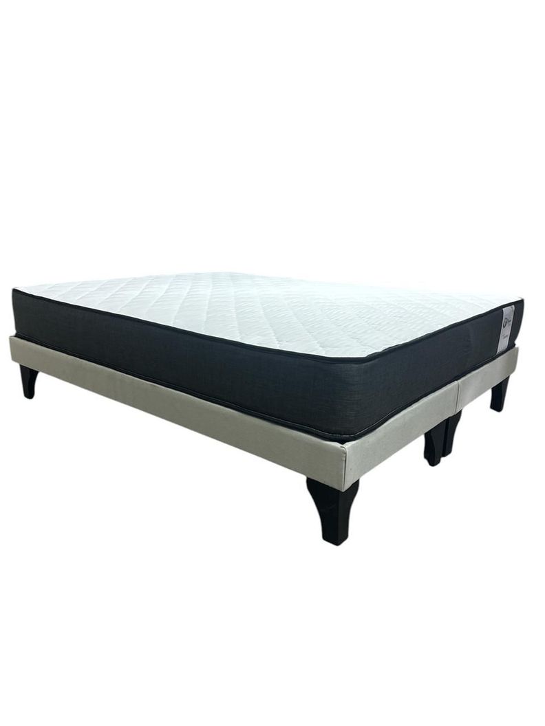 Base europea 2 plazas + colchon dreambed beige-1