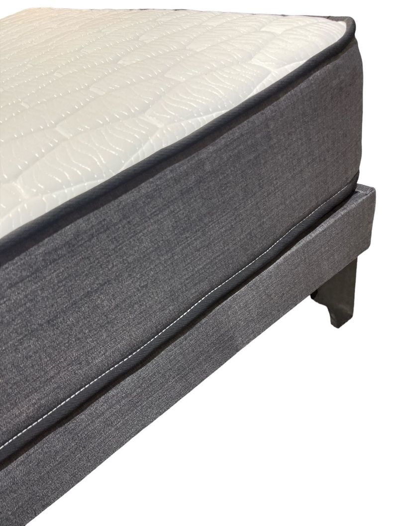 CAMA EUROPEA 2 PLAZAS LINEAL EN V Gris-3