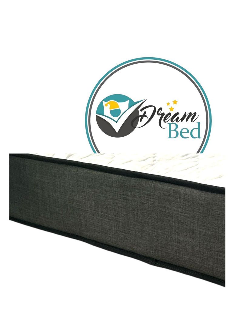 Cama plaza y media en V Gris-4