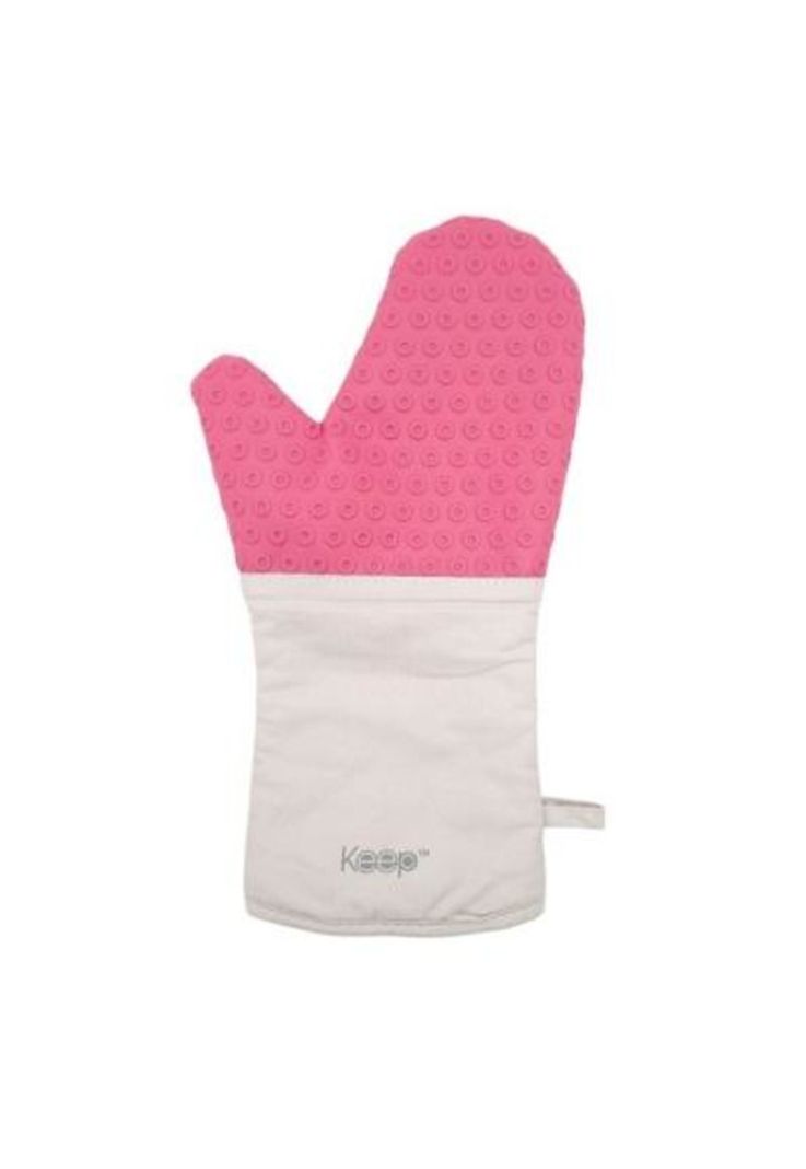 Guante de Cocina Silicona Rosa 18 cm x 34 cm-0