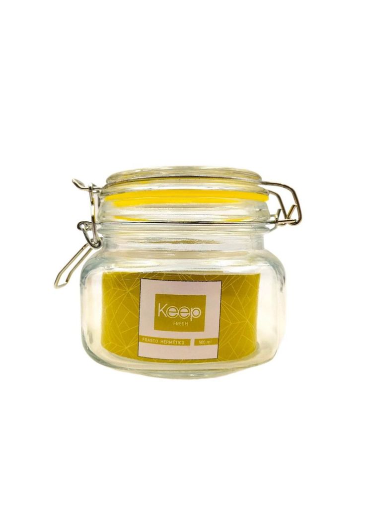 Frasco Hermético Amarillo 500 ml Keep-0