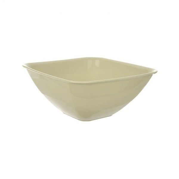 Set 3 Bowl Cuadrado Plástico Resistente 1,3 Lt Beige Titiz-1