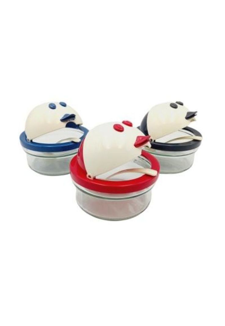 Azucarero Vidrio con Cuchara Diseño Duck Grey Titiz-1