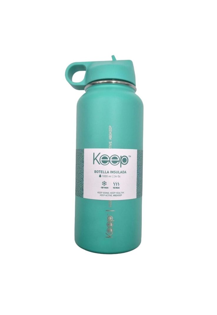 Botella Insulada 1Lt Colores Turquesa Keep-0