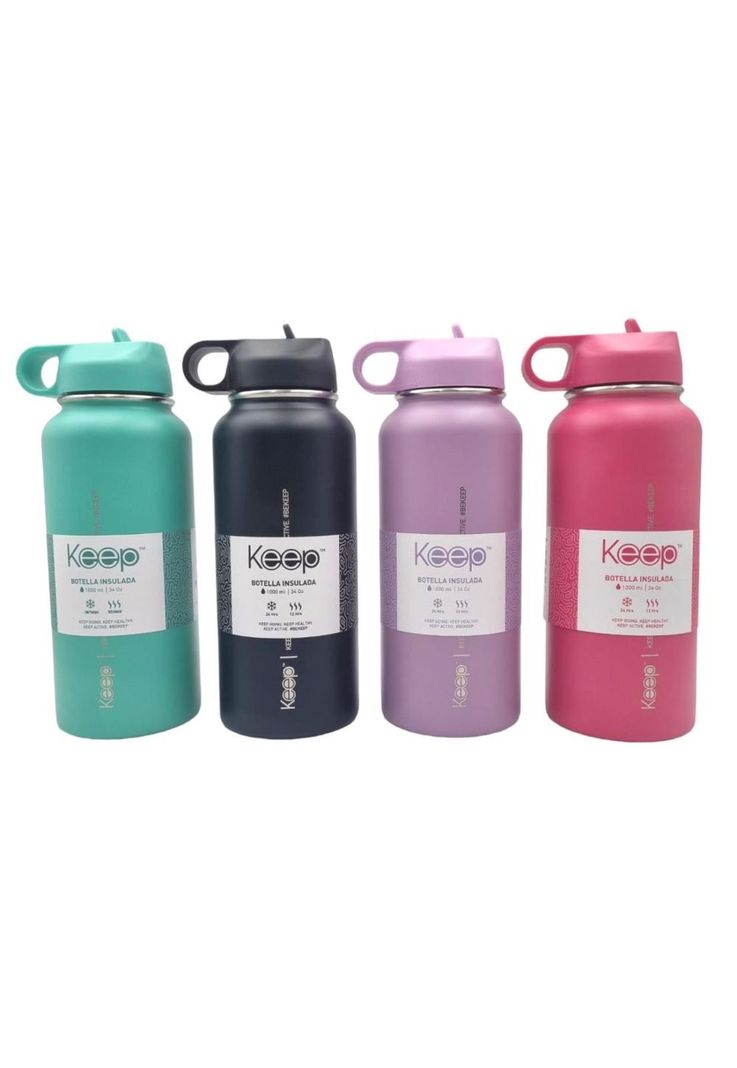 Botella Insulada 1Lt Colores Turquesa Keep-1