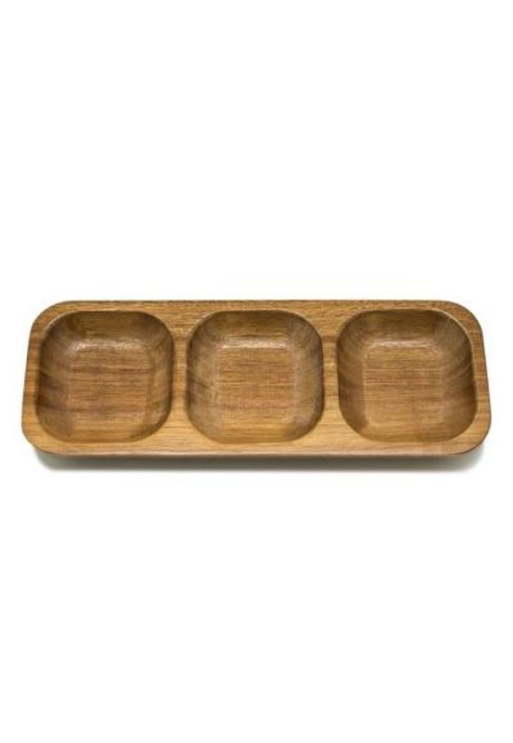 Plato Aperitivo 3 Compartimientos Madera Acacia Wayu-2
