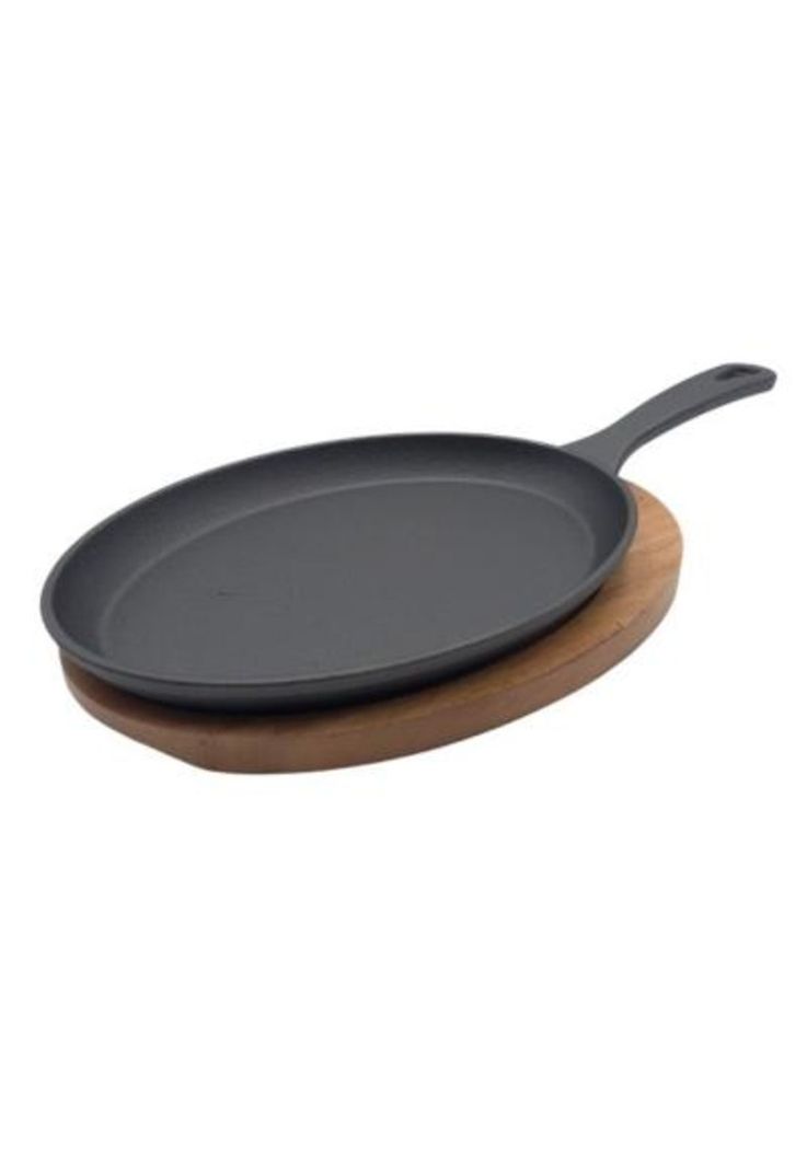Sartén Hierro Fundido con Base Madera Acacia Wayu-1