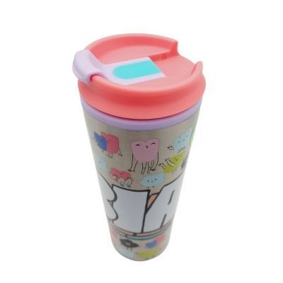 Mug Metálico Rosado 400 ml Diseño Bia Disney-2