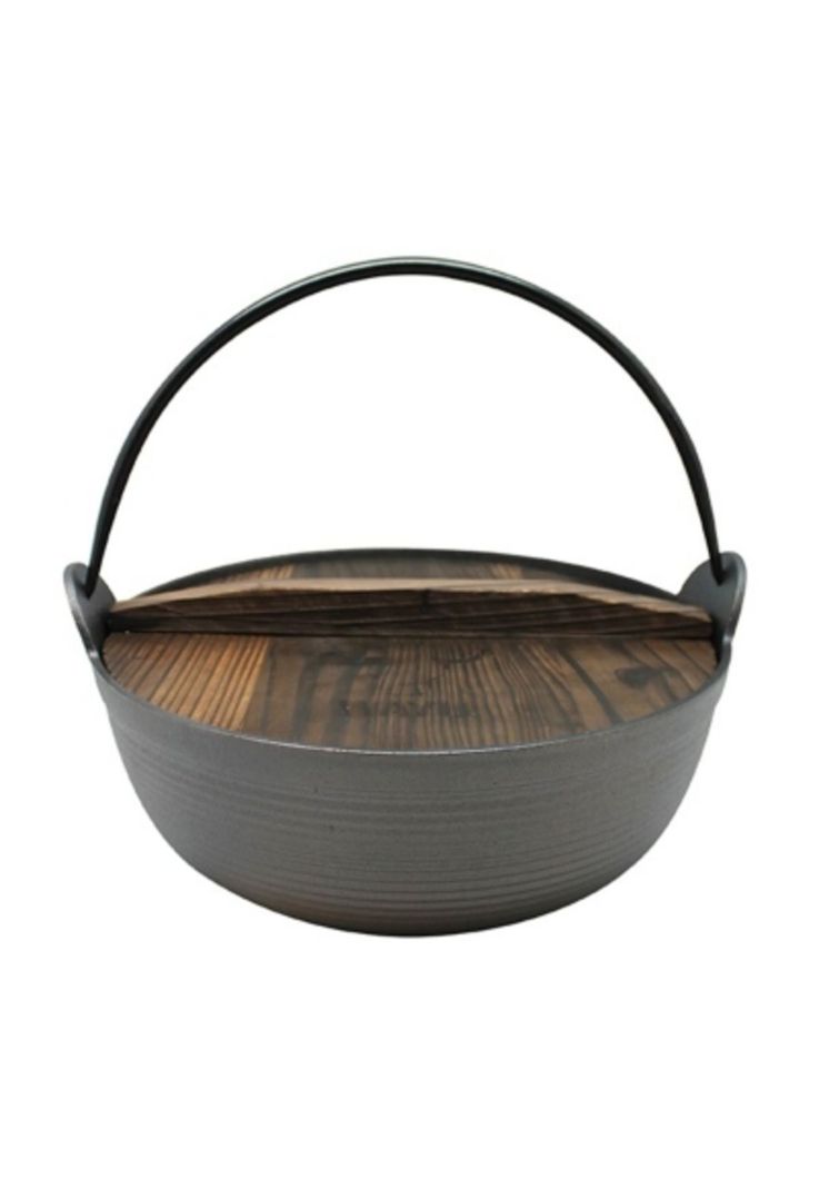 Olla Hierro Fundido con Tapa de Madera Acacia Wayu-1