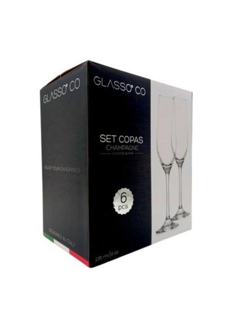 Set 6 Copas Cristal Para Espumante 235ml-3