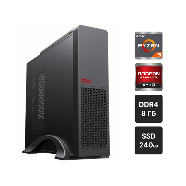 Pc De Oficina Slim Ryzen 5/vega 7/8gb/ssd-240/wi-fi-0