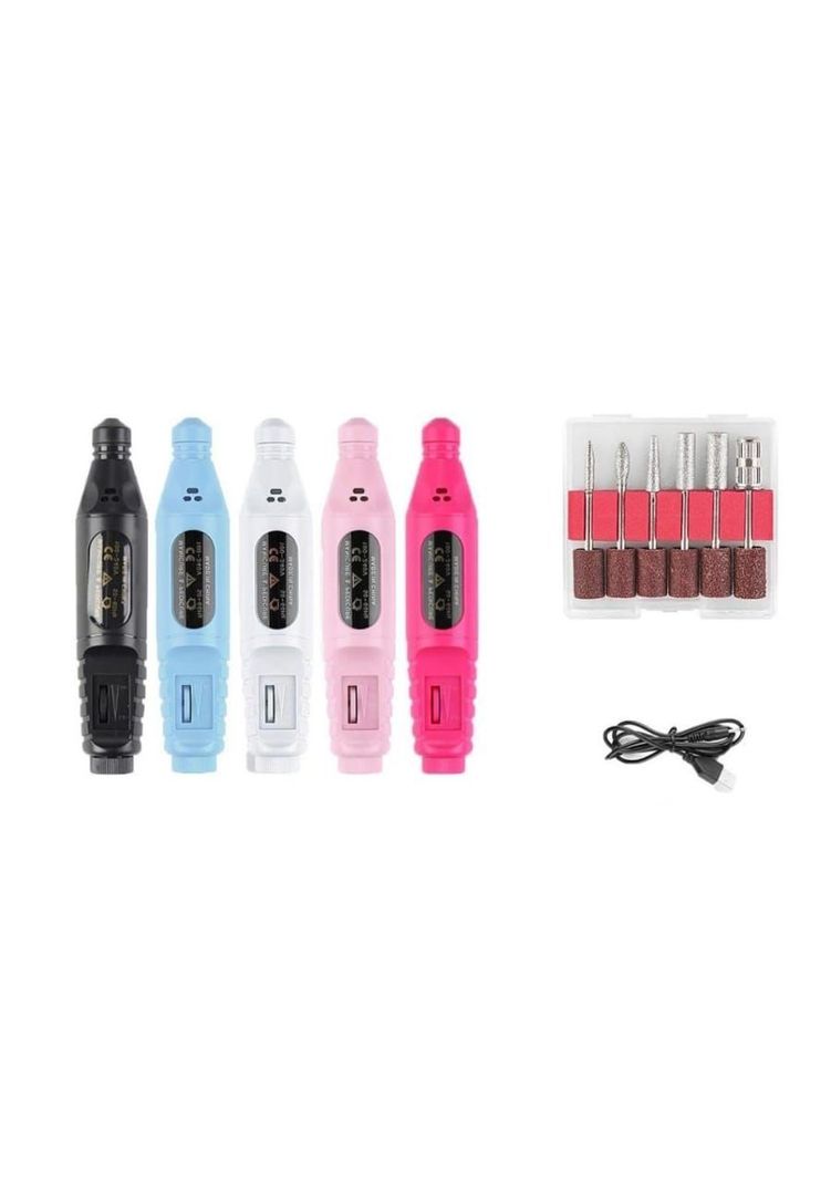 Torno Para Manicure 3000rpm + Set De Fresas Brocas-1
