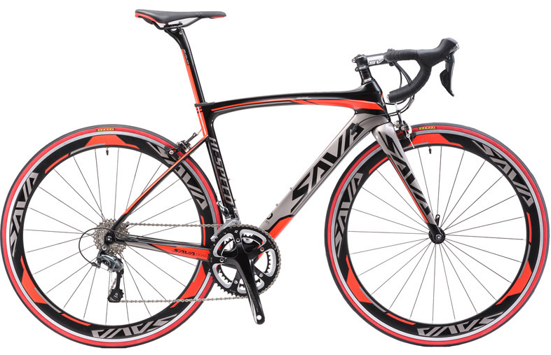 Bicicleta Ruta Sava Carbono Wind Of war 2 18S R3000 Black Orange-0