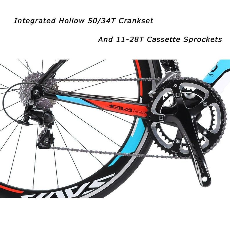 Bicicleta Ruta Sava Carbono Wind Of war 2 18S R3000 Black Orange-2