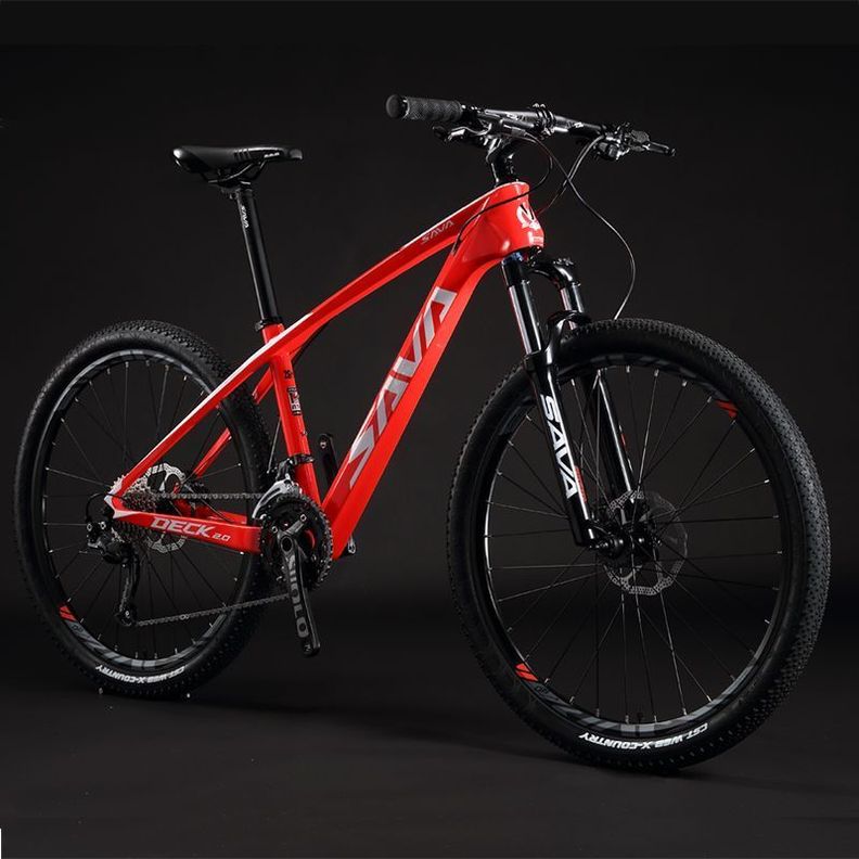 SAVA DECK 2.0 CARBONO RED WHITE 29"-1