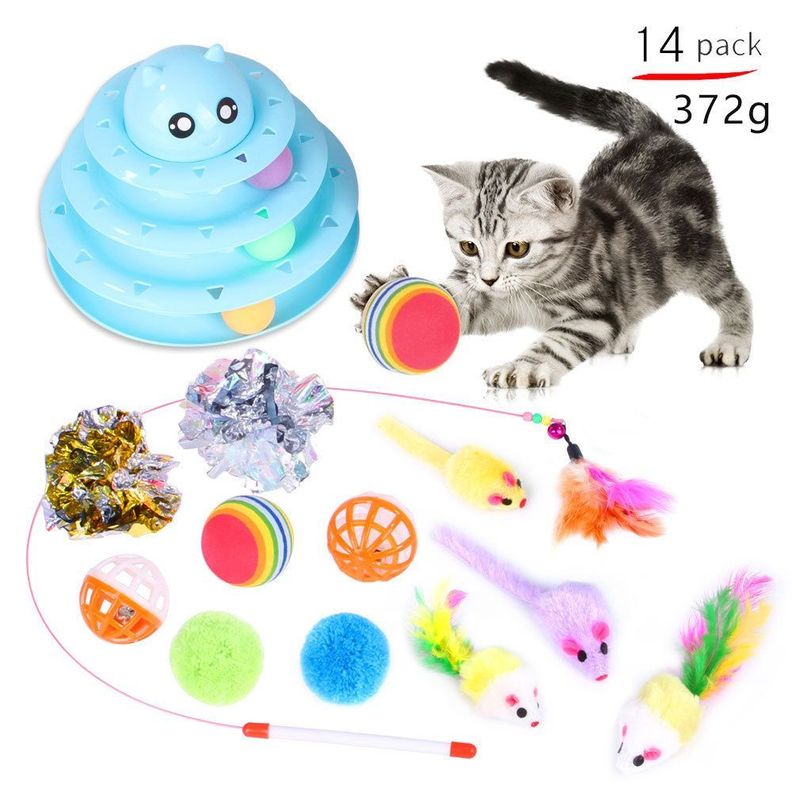 Set De 14 Juguetes Gatos, Raton, Anti Estrés, Bolas Y Otros-0