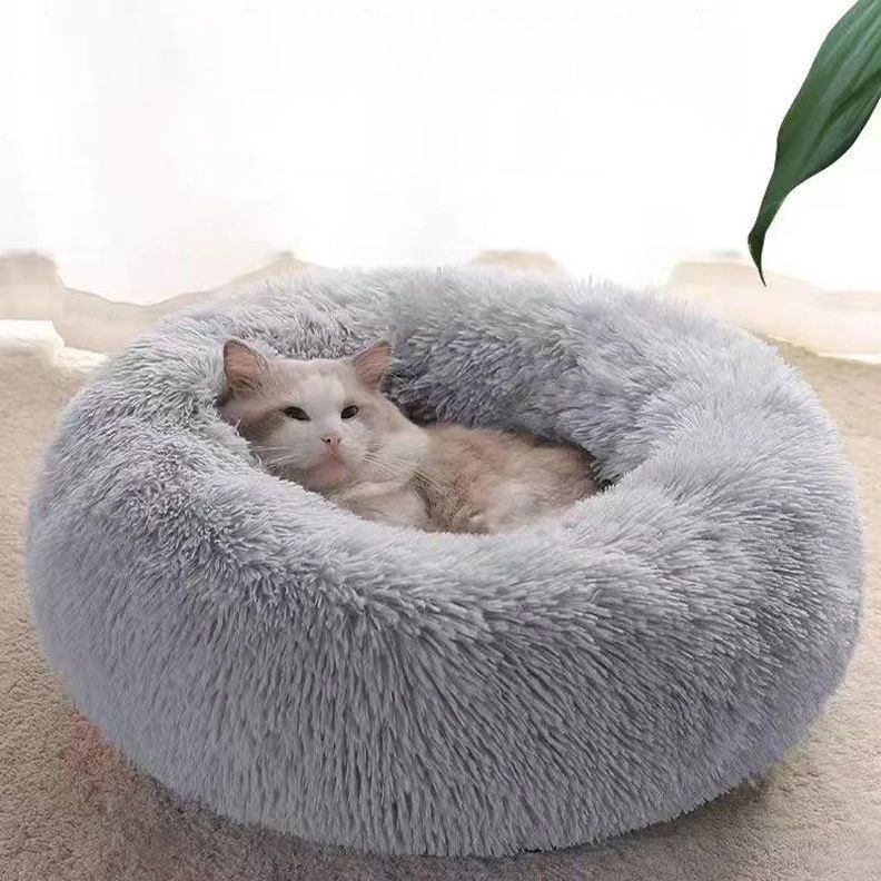 Cama Antiestrés De Felpa Suave Para Mascotas 50cm Perro Gato-6