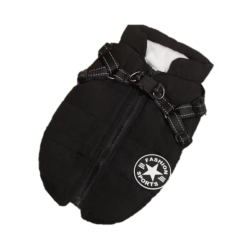 Parka Chaqueta Impermeable Talla L Perro Negro-0