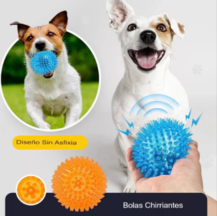 Pelota Juguete Luz/Sonido Mascota Perro Gato Interactiva 6cm-2