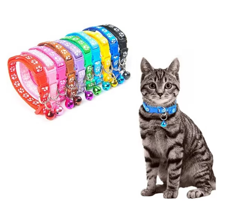 Pack De 3 Collares Con Cascabel Para Mascotas Gatos Perros Azul Eléctrico/Rojo/Azul Claro-1
