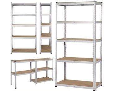 ESTANTE METALICO GALVANIZADO 180X90X40CM 5 REPISAS DE MDF AJUSTABLES 175K POR REPISA-7