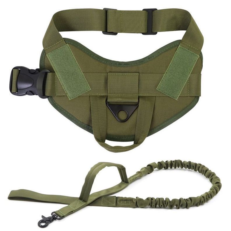Arnés Táctico de Lanzamiento Verde Talla L con Cuerda Perro-0