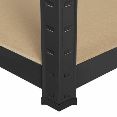 ESTANTE METALICO NEGRO 180X90X40CM 5 REPISAS DE MDF AJUSTABLES 175K POR REPISA-5