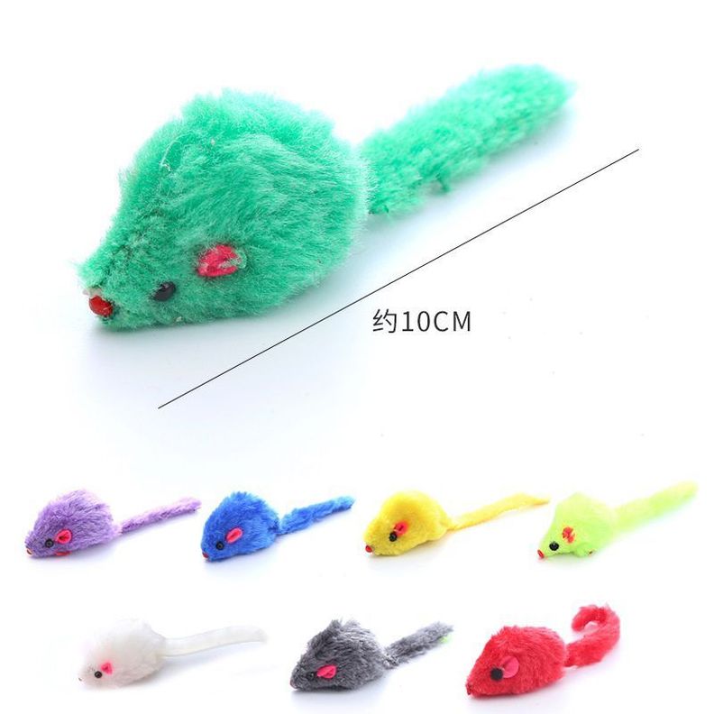 Set De 12 Ratones De Juguetes Para Gatos Mascotas 10 Cm-2
