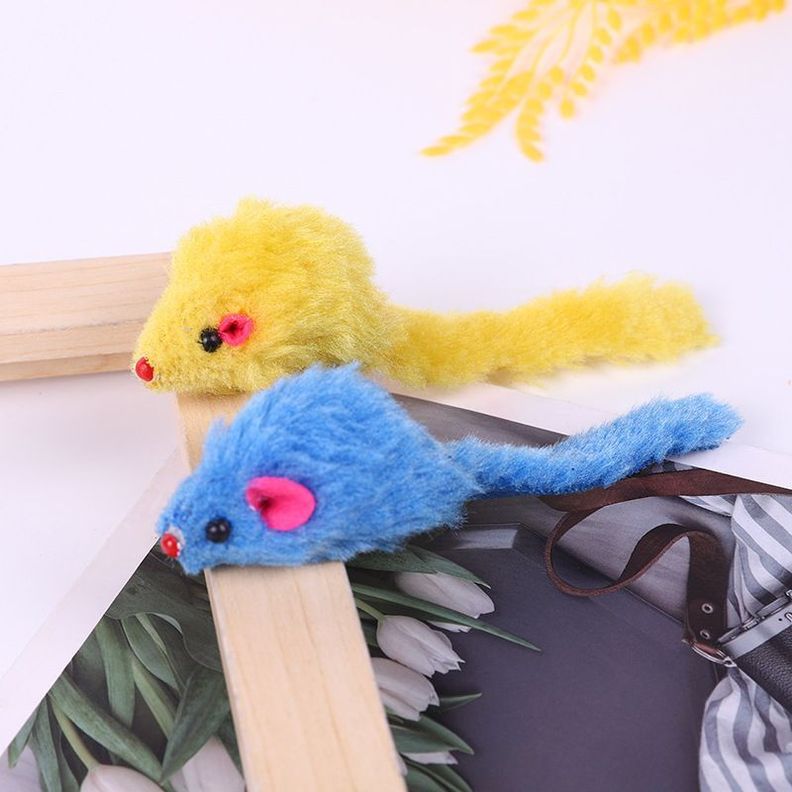 Set De 12 Ratones De Juguetes Para Gatos Mascotas 10 Cm-3