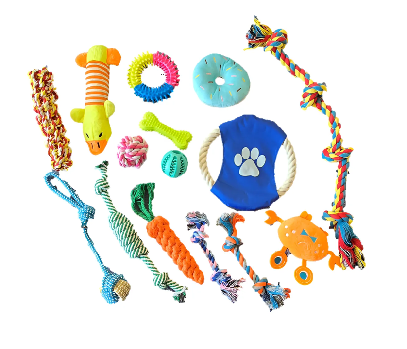 Set 20 Juguetes Mascotas Perro pelota dental, Cuerdas, Nudos