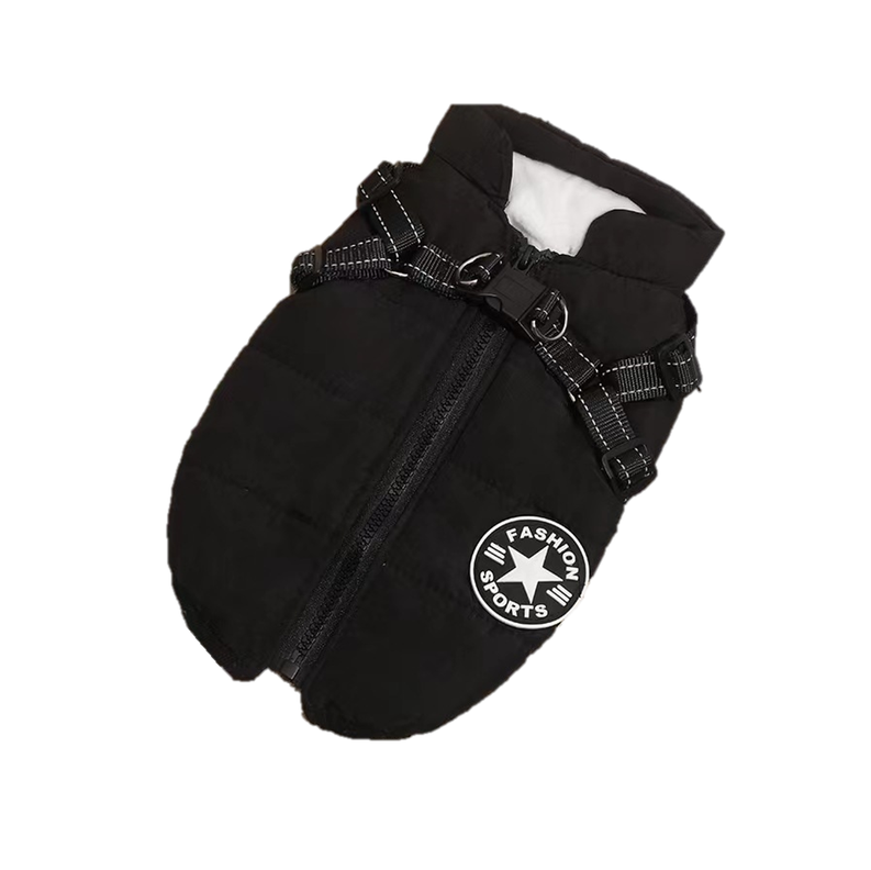 Parka Chaqueta Impermeable Talla S Perro Negro-0