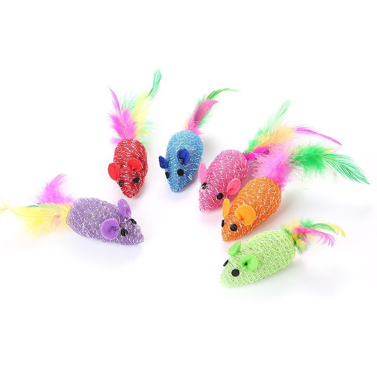 Set De 12 Ratones De Juguetes Para Gatos Mascotas 13 Cm-0