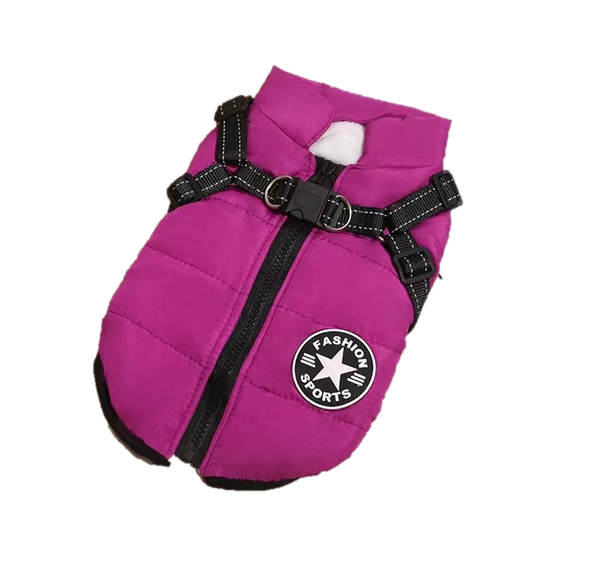 Parka Chaqueta Impermeable Talla S Perro Morado-0