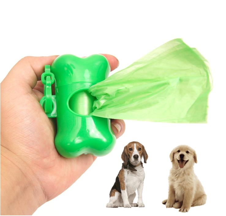 Dispensador de Bolsas Excremento Mascotas + 2 Rollo de Bolsas-0