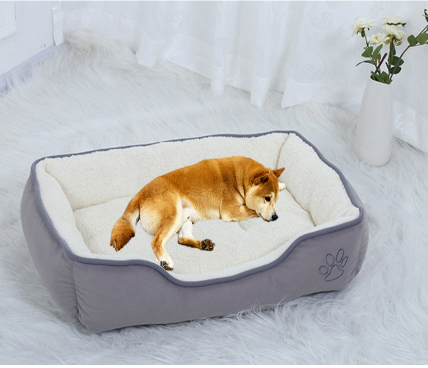 Cama Premium 2 Piezas para mascotas Color Talla L Gris-0