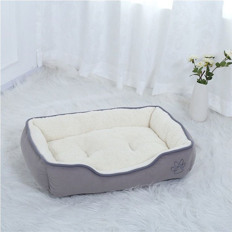 Cama Premium 2 Piezas para mascotas Color Talla L Gris-1