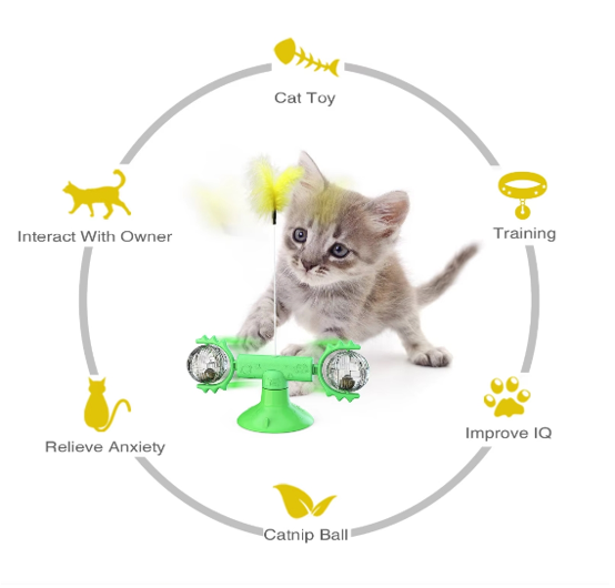 Juguete Interactivo Para Gatos Molino Viento Cat Toys-1